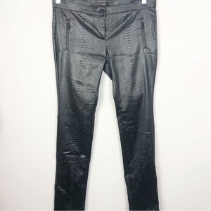 BARBARA BUI | Snake Print All Black Low Rise Zip Cuff Pants Women’s Size 42 (10)